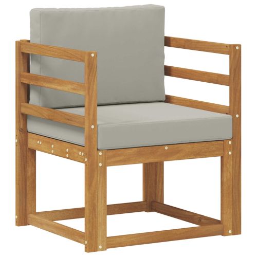 Външен диван Солидно акациево дърво и полиестер