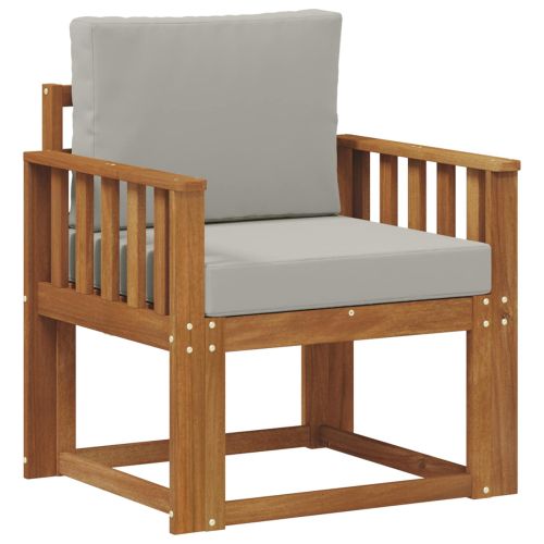 Външен диван Солидно акациево дърво и полиестер