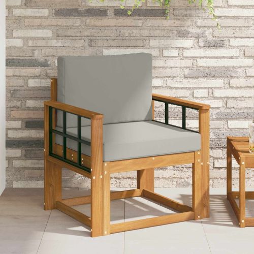 Външен диван Солидно акациево дърво и полиестер