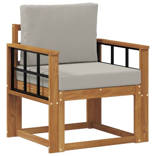 Външен диван Солидно акациево дърво и полиестер