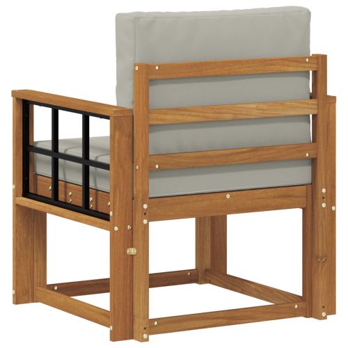 Външен диван Солидно акациево дърво и полиестер