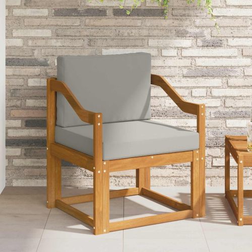 Външен диван Солидно акациево дърво и полиестер