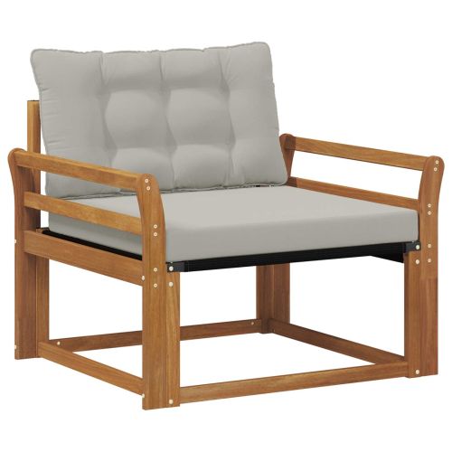 Комплект дивани за открито Солидно акациево дърво и текстилена