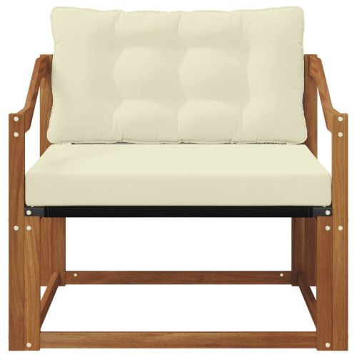 Комплект дивани за открито Солидно акациево дърво и текстилена