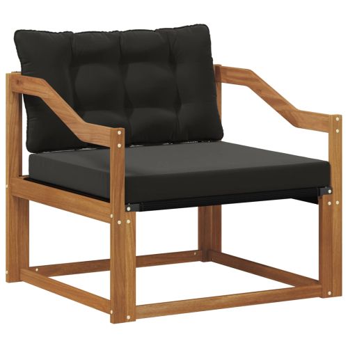 Комплект дивани за открито Солидно акациево дърво и текстилена