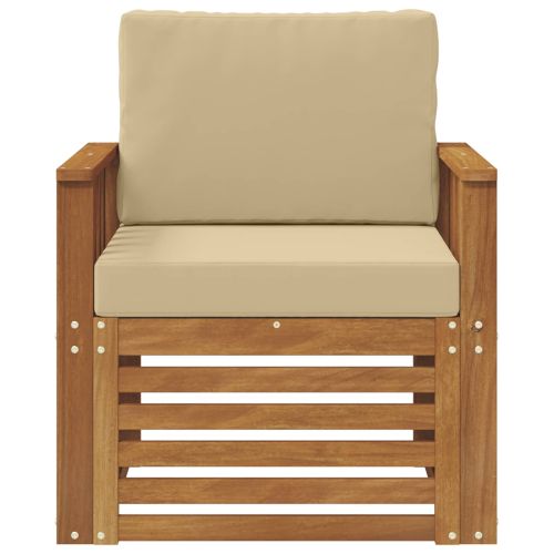 Комплект дивани за открито Естествен 71 x 63 x 73 см