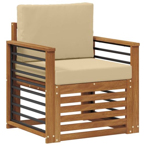 Комплект дивани за открито Естествен 71 x 63 x 73 см