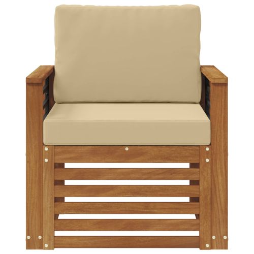 Комплект дивани за открито Естествен 71 x 63 x 73 см