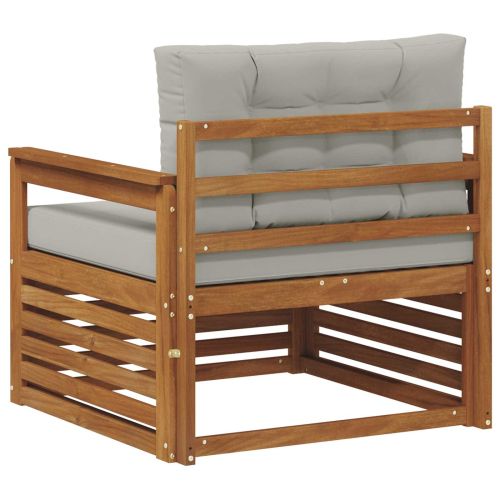 Външен диван Солидно акациево дърво и полиестер