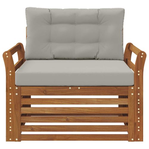 Външен диван Солидно акациево дърво и полиестер