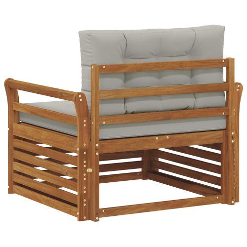 Външен диван Солидно акациево дърво и полиестер