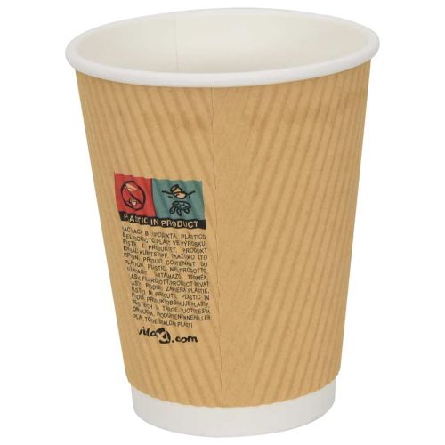 Хартиени чаши за кафе 500 бр. 12oz 300ml Кафяво