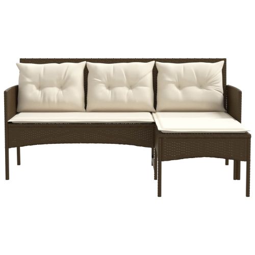 Градински Софа Комплект с възглавница 2 pcs полиратан