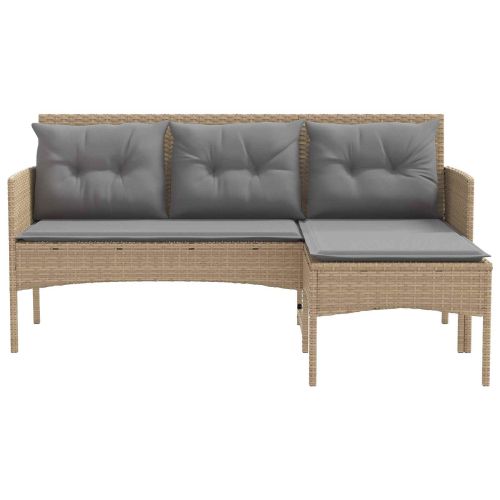 Градински Софа Комплект с възглавница 2 pcs полиратан