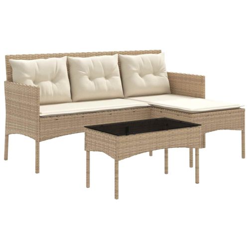 Градински Софа Комплект с възглавница 2 pcs полиратан