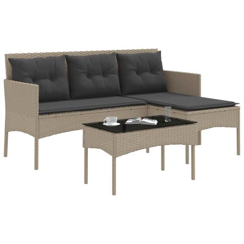 Градински Софа Комплект с възглавница 2 pcs полиратан