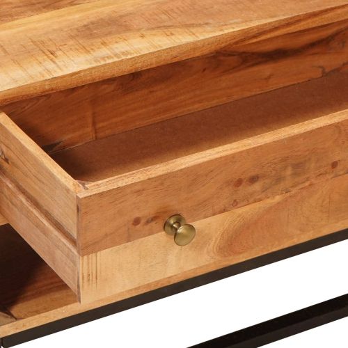 ТВ шкаф Естествен 110 x 30 x 44 см Солидно акациево дърво