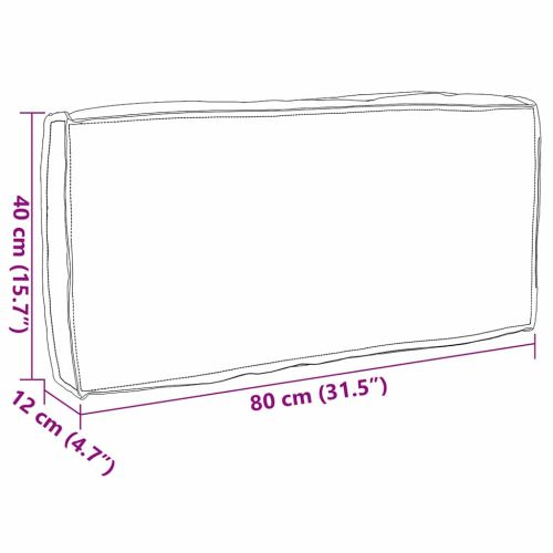 Възглавница Виненочервен 80 x 40 x 12 cm Оксфордска тъкан