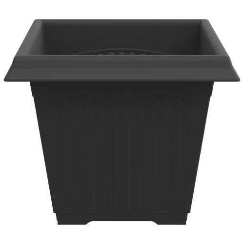 Квадратна цветна саксия 6 pcs Черно 38 x 38 x 30 см Пластмаса