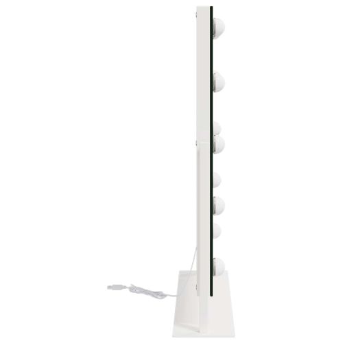 LED огледало за гримиране Бял 44 x 10 x 53 см Стъкло и стомана