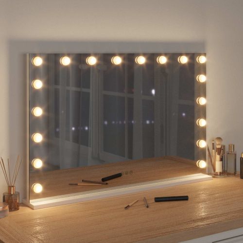 LED огледало за гримиране Бял 80 x 10 x 52,5 см