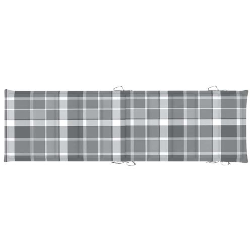 Градински шезлонг с шалте, акациево дърво масив