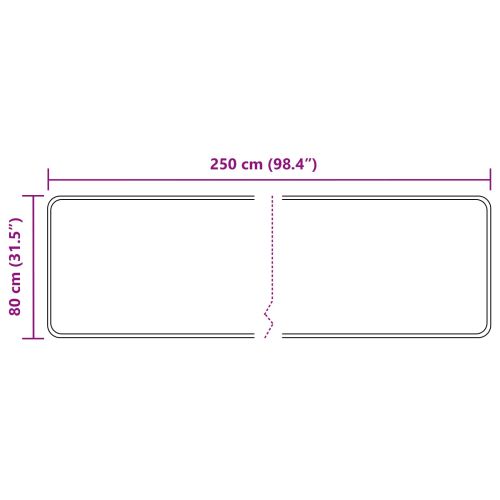 Каса за килим MARSA Антрацит 80 x 250 cm Полиестер и PVC