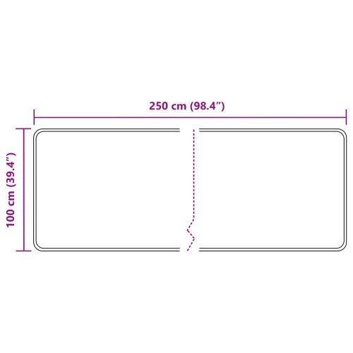 Каса за килим MARSA Сив 100 x 250 cm Полиестер и PVC