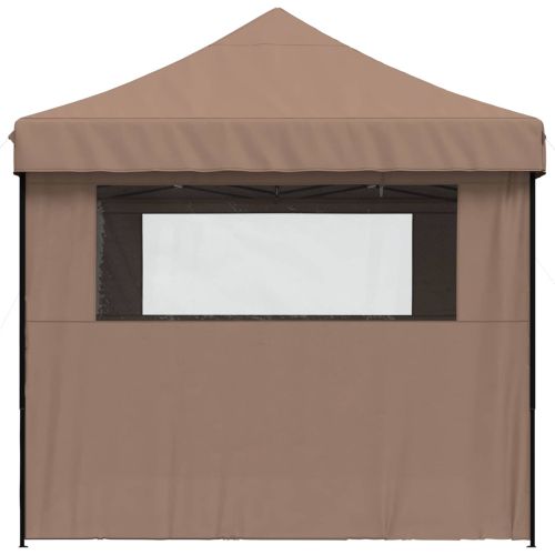 Парти шатър Кафяво 279 x 410 x 315 см Оксфордска тъкан