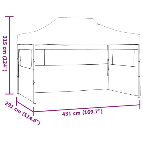 Парти шатър Крем 291 x 431 x 315 см Оксфордска тъкан