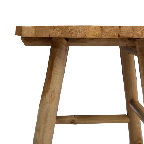 Градински стол Светло кафяво Ø 38 x 42 см Бамбук