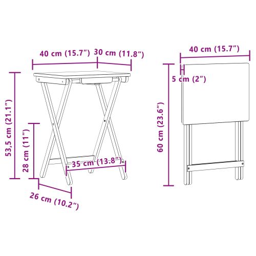 Кухненска маса Естествен 40 x 30 x 53,5 см Бамбук