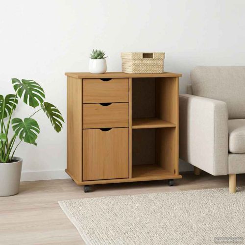 Плъзгащ кабинет 63,5 x 39 x 65,5 см Солиден бор Меден кафяв