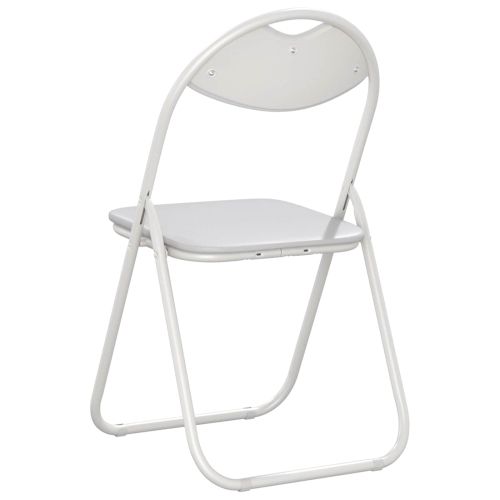 Сгъваем стол 2 pcs Бял 48 x 43,5 x 81 см Изкуствена