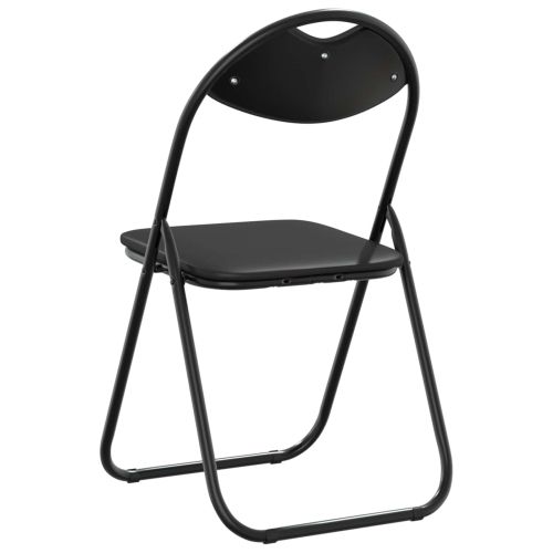 Сгъваем стол 2 pcs Черен 48 x 43,5 x 81 см Изкуствена