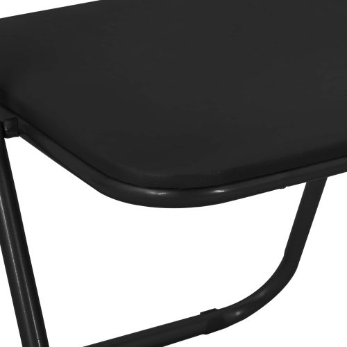 Сгъваем стол 2 pcs Черен 48 x 43,5 x 81 см Изкуствена