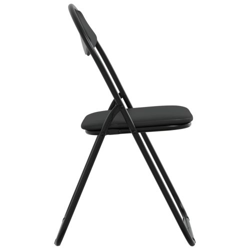 Сгъваем стол 8 pcs Черен 48 x 43,5 x 81 см Изкуствена