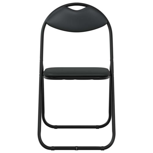 Сгъваем стол 8 pcs Черен 48 x 43,5 x 81 см Изкуствена