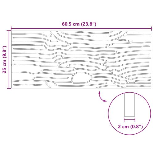Стъпаловиден камък 6 pcs Черен 60,5 x 25 x 2 см Каучук