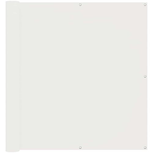 Балконен екран Бял 120 x 200 cm PU покрит оксфорд алу