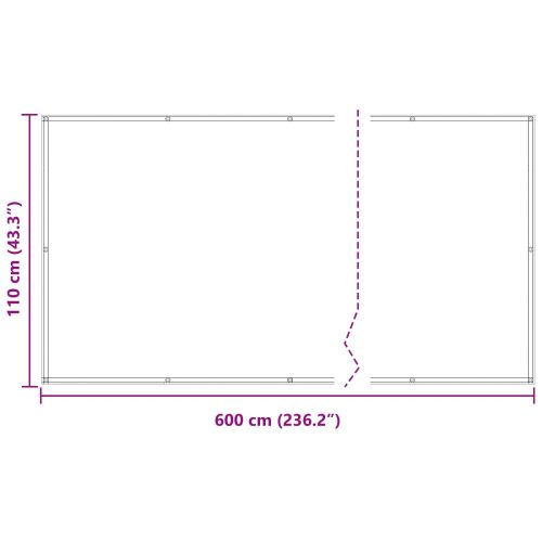Балконен екран Бежово 110 x 600 см Оксфордска тъкан