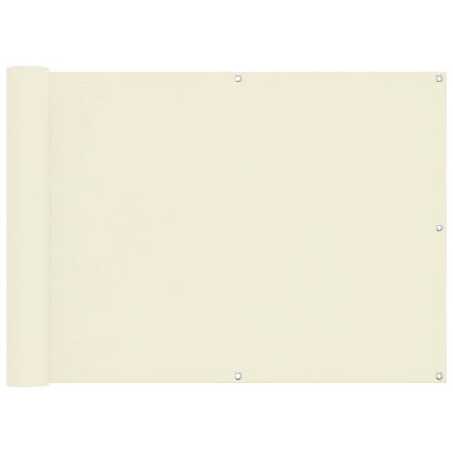 Балконен екран Крем 75 x 200 cm Оксфордска тъкан