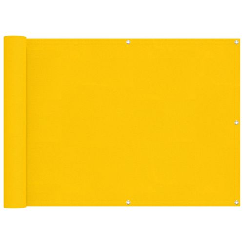 Балконен екран Жълто 75 x 200 cm PU покрит оксфорд алу