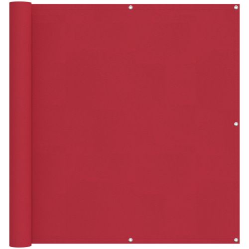 Балконен екран Червено 110 x 200 см Оксфордска тъкан