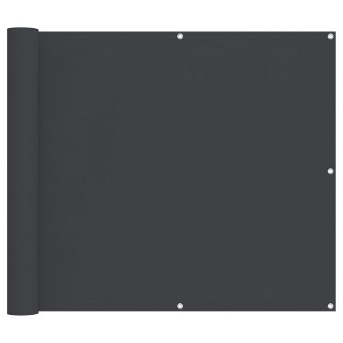 Балконен екран Черен 100 x 600 cm Оксфордска тъкан