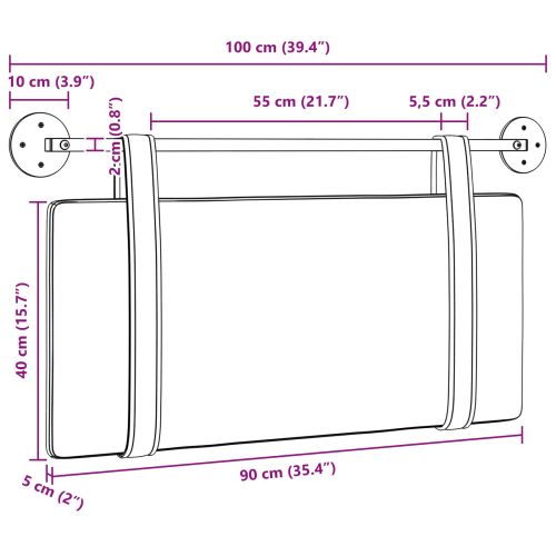Табла за легло висяща Крем Текстил