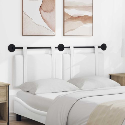 Висяща табла Монтиране на стена Бял 130 x 55 x 5 см текстил