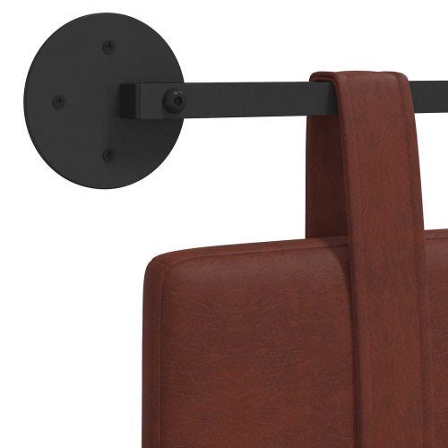 Табла за легло висяща Лъскаво кафяво Антично PU