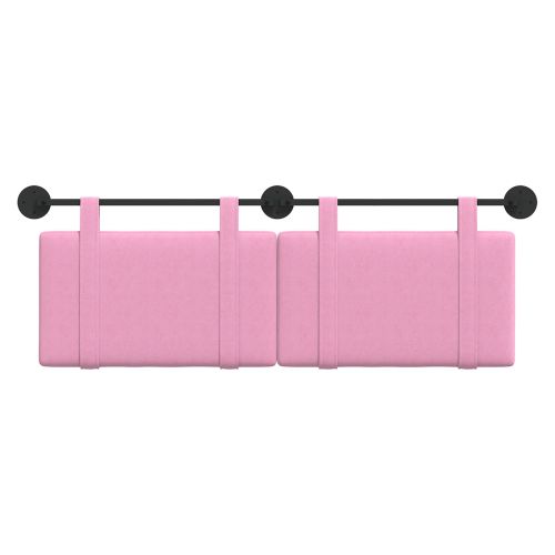 Висяща табла Монтиране на стена Розово 150 x 55 x 5 см текстил