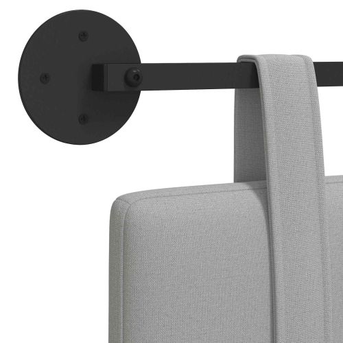 Висяща табла Едноцветен Облачно сиво 170 x 55 x 5 см текстил